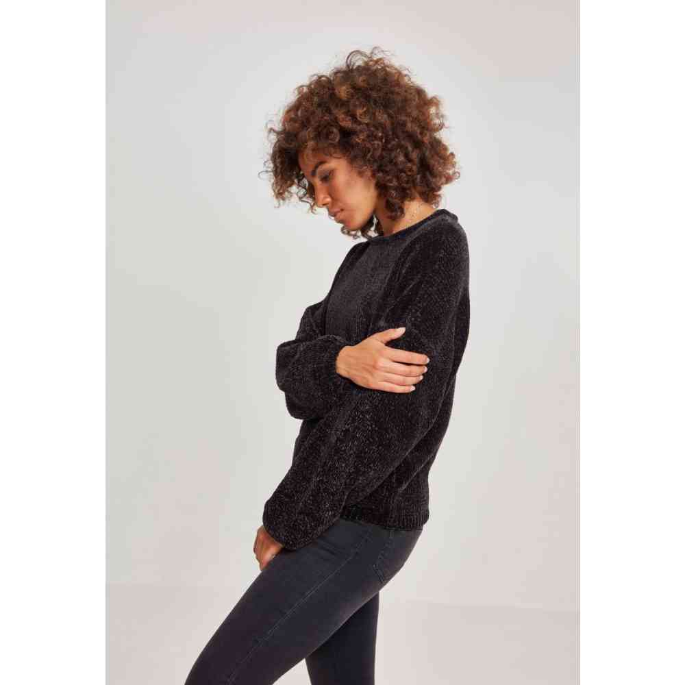 Urban Classics - Oversize Chenille Chandail - Noir